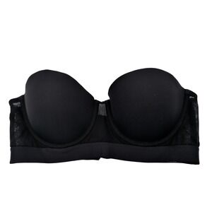 LIVELY Black Strapless Mesh Wing Underwire Bra 34B WL0421